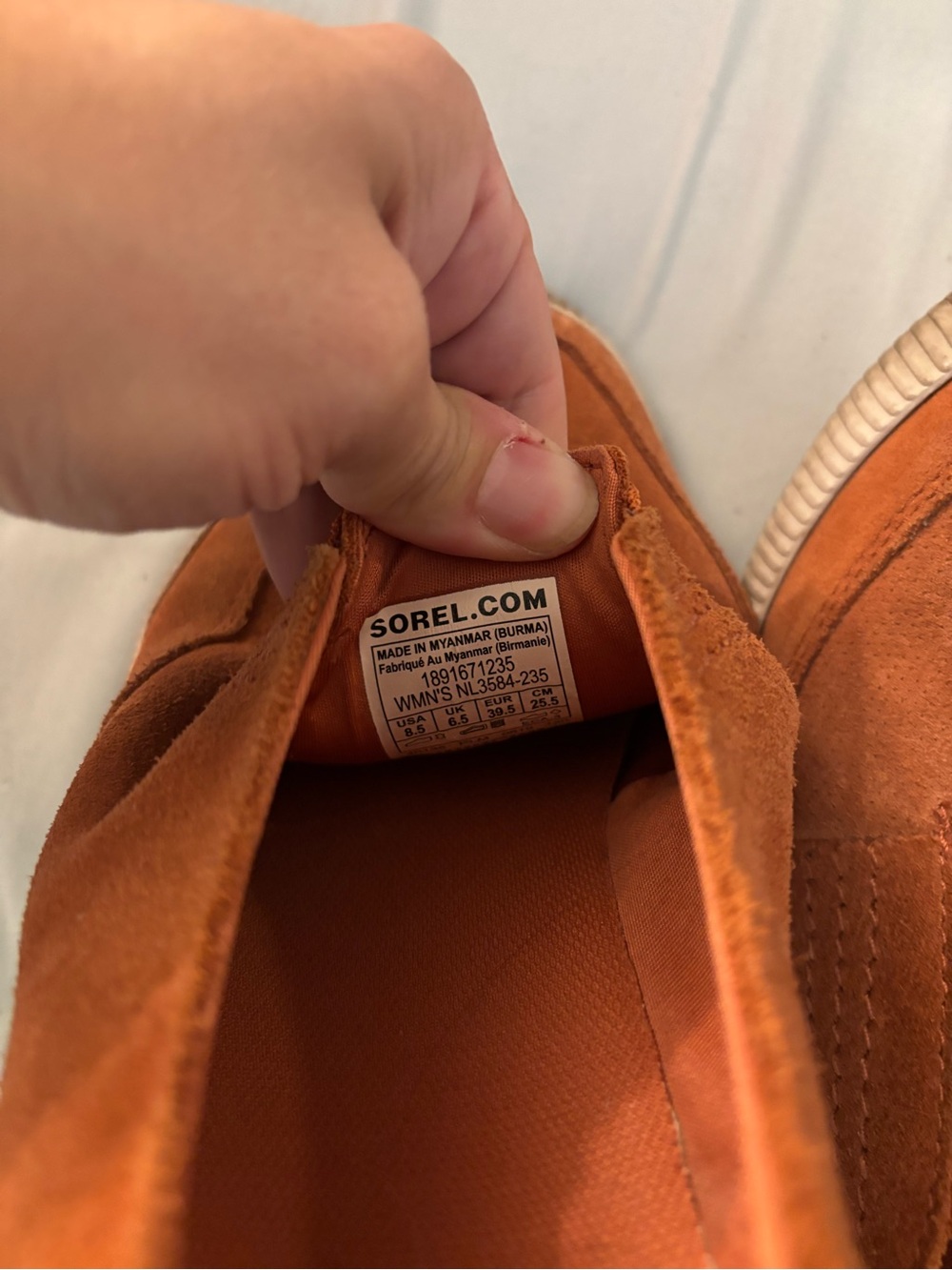 Sorel Out N About Plus Suede Rust Slip On Shoes Sneakers Burnt Orange Size 8.5 - Picture 5 of 5
